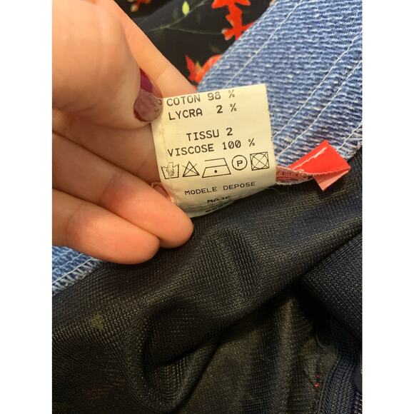 Maje Paris black floral ruffled skirt size 3- Small - Picture 5 of 16